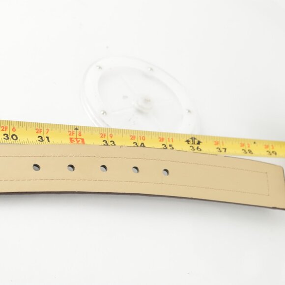 Via Spiga Womens Belt Size Medium M Brown Leather Ring Buckle Elegant Dress - Picture 7 of 12